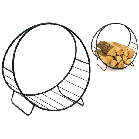 STOJAK NA DREWNO KOMINKOWE LOFT CZARNY KOSZ NA DRZEWO DO KOMINKA NOWOCZESNY