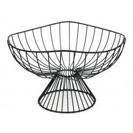 PATERA METALOWA CZARNA NA NÓŻCE KOSZYK NA OWOCE 28cm LOFT 25 30