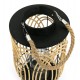 LAMPION RATTANOWY BRĄZOWY CZARNY 30cm Z UCHWYTEM ZE SZNURA JUTOWEGO