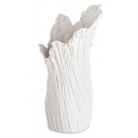 WAZON BIAŁY PORCELANOWY 35cm ARTYSTYCZNY NOWOCZESNY MATOWY