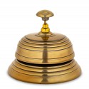 DZWONEK RECEPCYJNY HOTELOWY BARMAŃSKI ZŁOTY ANTYCZNY DEKORACYJNY