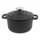NACZYNIE DO ZAPIEKANIA ŻELIWNE KOKILKA CZARNA 600 ml Z POKRYWĄ GARNEK