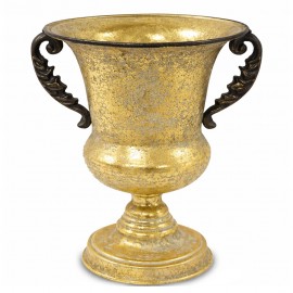 DONICZKA OSŁONKA METALOWA ZŁOTA 25x20cm KIELICH RETRO ANTYCZNA