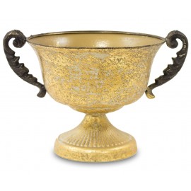 DONICZKA OSŁONKA METALOWA ZŁOTA 18x20cm KIELICH RETRO ANTYCZNA