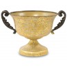 DONICZKA OSŁONKA METALOWA ZŁOTA 18x20cm KIELICH RETRO ANTYCZNA