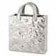 WAZON SREBRNY TOREBKA 27cm NOWOCZESNY GLAMOUR POŁYSK DEKORACJA 25
