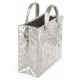 WAZON SREBRNY TOREBKA 27cm NOWOCZESNY GLAMOUR POŁYSK DEKORACJA 25