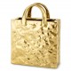 WAZON ZŁOTY TOREBKA 27cm NOWOCZESNY GLAMOUR POŁYSK DEKORACJA 25