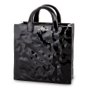 WAZON CZARNY TOREBKA 27cm NOWOCZESNY GLAMOUR POŁYSK DEKORACJA 25