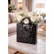 WAZON CZARNY TOREBKA 27cm NOWOCZESNY GLAMOUR POŁYSK DEKORACJA 25