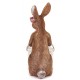 FIGURKA WIELKANOCNA KRÓLIK ZAJĄC Z KOSZYKIEM 20cm BRĄZOWA BIAŁA MISKA NA SŁODYCZE