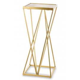 KWIETNIK STOJAK NA KWIATY ROŚLINY ZŁOTY 60cm METALOWY NOWOCZESNY STOLIK