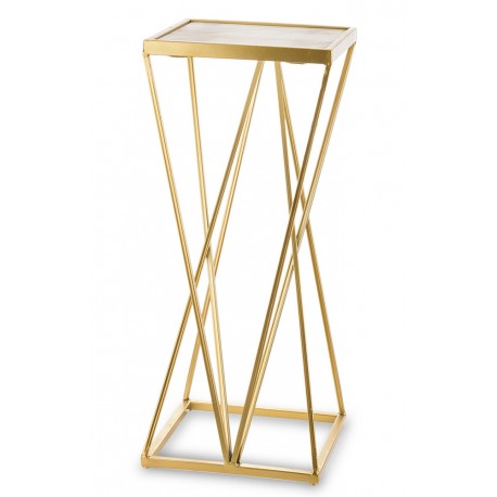 KWIETNIK STOJAK NA KWIATY ROŚLINY ZŁOTY 60cm METALOWY NOWOCZESNY STOLIK