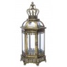 LAMPION METALOWY ANTYCZNY ZŁOTY 64cm LATARNIA RETRO VINTAGE POSTARZANY 60 70