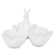 MISKA Z ZAJĄCEM KRÓLIKIEM BIAŁA ŚWIĄTECZNA MISECZKA DO SŁODYCZY PRZEKĄSEK