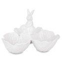 MISKA Z ZAJĄCEM KRÓLIKIEM BIAŁA ŚWIĄTECZNA MISECZKA DO SŁODYCZY PRZEKĄSEK