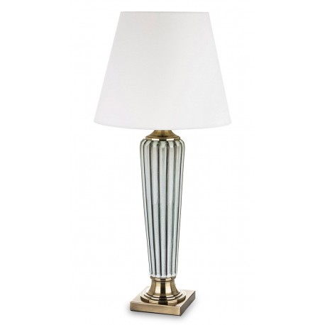 LAMPA STOŁOWA CERAMICZNA h-85cm DUŻA SZARA ZŁOTA MOSIĘŻNA BIAŁA STOJĄCA