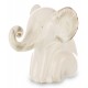 FIGURKA SŁOŃ KREMOWY BEŻOWY 10cm SŁONIK NA SZCZĘŚCIE POŁYSK CERAMICZNY