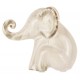 FIGURKA SŁOŃ KREMOWY BEŻOWY 10cm SŁONIK NA SZCZĘŚCIE POŁYSK CERAMICZNY