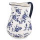 DZBANEK ZDOBIONY W KWIATY NA ZIMNE NAPOJE 1,5L BIAŁY NIEBIESKI WAZON 1,3