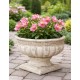 DONICZKA OKRĄGŁA CEMENTOWA BEŻOWA RUSTYKALNA 14x22cm NA NÓŻCE OSŁONKA 15 20