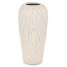WAZON CERAMICZNY BEŻOWY KREMOWY BRĄZOWY 35cm ZDOBIONY NOWOCZESNY 30 40