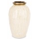 WAZON CERAMICZNY BEŻOWY KREMOWY ZŁOTY 32cm ZDOBIONY NOWOCZESNY GLAMOUR 30