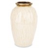 WAZON CERAMICZNY BEŻOWY KREMOWY ZŁOTY 32cm ZDOBIONY NOWOCZESNY GLAMOUR 30