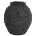 WAZON CERAMICZNY GRAFITOWY CZARNY 32cm STYLOWY LOFT VINTAGE MATOWY 30