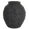 WAZON CERAMICZNY GRAFITOWY CZARNY 32cm STYLOWY LOFT VINTAGE MATOWY 30