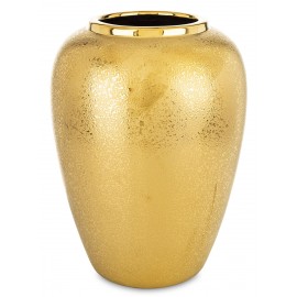 WAZON CERAMICZNY ZŁOTY 28cm NAKRAPIANY NOWOCZESNY GLAMOUR 30