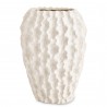 WAZON CERAMICZNY BIAŁY KREMOWY 27cm OWALNY LOFT BOHO NOWOCZESNY 25 30