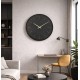 ZEGAR ŚCIENNY CZARNY ZŁOTY 50cm OKRĄGŁY GLAMOUR STYLOWY NOWOCZESNY
