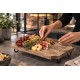 DESKA DO SERWOWANIA PRZEKĄSEK 40cm NA METALOWYCH NÓŻKACH LOFT DREWNO MANGO