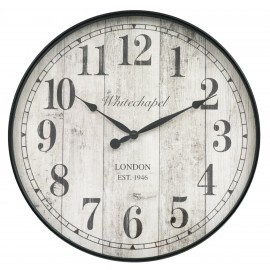 ZEGAR ŚCIENNY CZARNY KREMOWY BIAŁY 50cm OKRĄGŁY STYLOWY LOFT VINTAGE RETRO