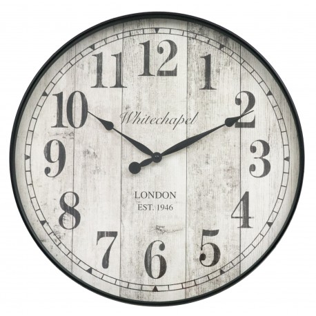 ZEGAR ŚCIENNY CZARNY KREMOWY BIAŁY 50cm OKRĄGŁY STYLOWY LOFT VINTAGE RETRO