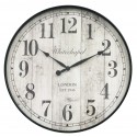 ZEGAR ŚCIENNY CZARNY KREMOWY BIAŁY 50cm OKRĄGŁY STYLOWY LOFT VINTAGE RETRO