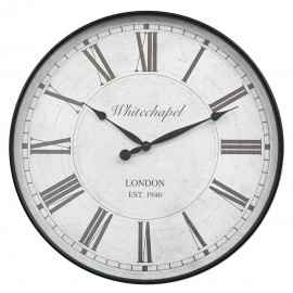 ZEGAR ŚCIENNY CZARNY KREMOWY BIAŁY 50cm OKRĄGŁY STYLOWY LOFT VINTAGE RETRO