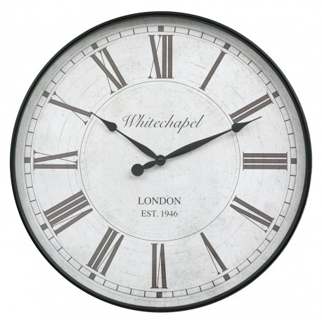 ZEGAR ŚCIENNY CZARNY KREMOWY BIAŁY 50cm OKRĄGŁY STYLOWY LOFT VINTAGE RETRO