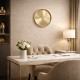 ZEGAR ŚCIENNY ZŁOTY 30cm METALOWY NOWOCZESNY GLAMOUR GABINETOWY KUCHENNY