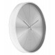 ZEGAR ŚCIENNY SREBRNY 30cm METALOWY NOWOCZESNY GLAMOUR GABINETOWY KUCHENNY