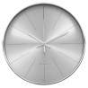 ZEGAR ŚCIENNY SREBRNY 30cm METALOWY NOWOCZESNY GLAMOUR GABINETOWY KUCHENNY