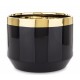 DONICZKA OSŁONKA CERAMICZNA CZARNA ZŁOTA 13x17cm GLAMOUR NOWOCZESNA 15