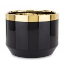 DONICZKA OSŁONKA CERAMICZNA CZARNA ZŁOTA 13x17cm GLAMOUR NOWOCZESNA 15