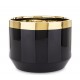 DONICZKA OSŁONKA CERAMICZNA CZARNA ZŁOTA 11x14cm GLAMOUR NOWOCZESNA 10 15