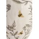 WAZON PORCELANOWY KREMOWY BEŻOWY 30cm W KWIATY PSZCZOŁY VINTAGE PROWANSALSKI