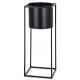 DONICZKA OSŁONKA ZE STOJAKIEM 70x24cm CZARNA METALOWA NA STOJAKU LOFT 70cm