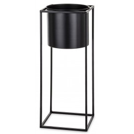 DONICZKA OSŁONKA ZE STOJAKIEM 70x24cm CZARNA METALOWA NA STOJAKU LOFT 70cm