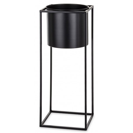 DONICZKA OSŁONKA ZE STOJAKIEM 70x24cm CZARNA METALOWA NA STOJAKU LOFT 70cm
