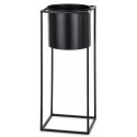 DONICZKA OSŁONKA ZE STOJAKIEM 70x24cm CZARNA METALOWA NA STOJAKU LOFT 70cm